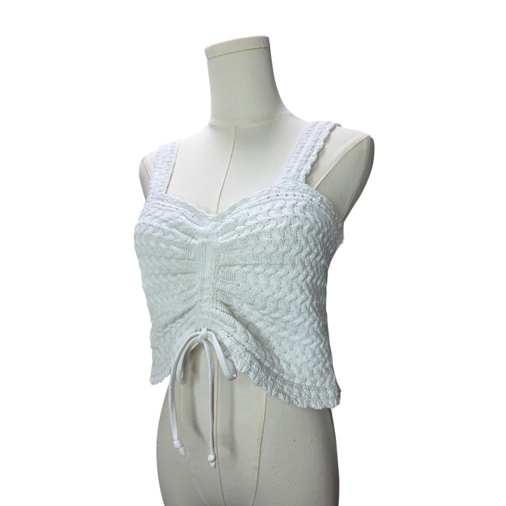HOLLISTER Center Cinch Crochet Tank
